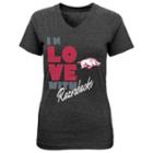 Girls 7-16 Arkansas Razorbacks In Love Tee, Girl's, Size: M(10-12), Black