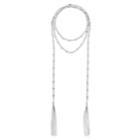 Tassel Chain Wrap Necklace, Women's, Silver