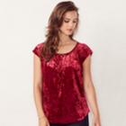 Women's Lc Lauren Conrad Pleated Top, Size: Small, Red