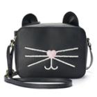 T-shirt & Jeans Cat Whiskers Crossbody Bag, Women's, Black