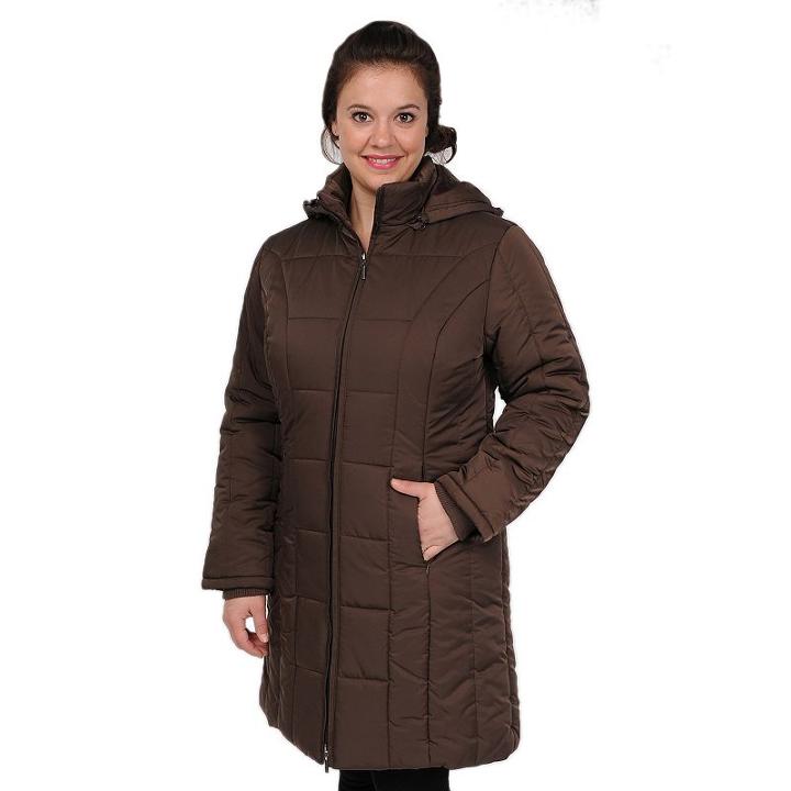 Women's Excelled Hooded Quilted Jacket, Size: Small, Brown