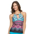 Women's Apt. 9&reg; Printed Halterkini Top, Size: Medium, Ovrfl Oth