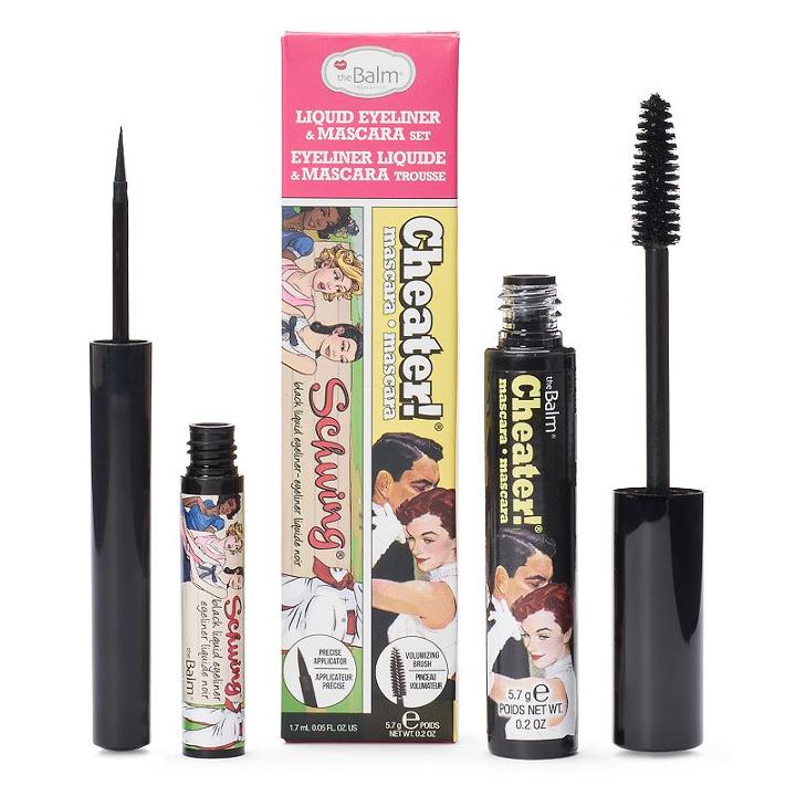 Thebalm Schwing Liquid Eyeliner & Cheater Mascara Set, Black