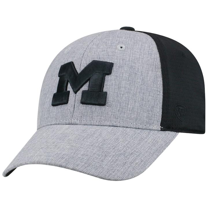 Adult Top Of The World Michigan Wolverines Fabooia Memory-fit Cap, Men's, Med Grey