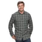 Big & Tall Sonoma Goods For Life&trade; Slim-fit Supersoft Flannel Button-down Shirt, Men's, Size: Xl Tall, Med Grey