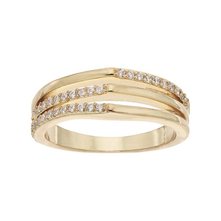 Lc Lauren Conrad Simulated Crystal 3-row Angular Ring, Women's