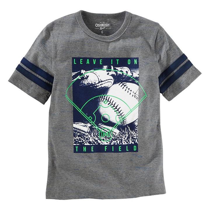 Boys 4-12 Oshkosh B'gosh&reg; Leave It On The Field Baseball Graphic Tee, Size: 6, Ovrfl Oth