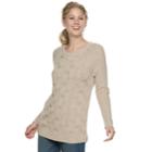 Women's Sonoma Goods For Life&trade; Twist Cable-knit Sweater, Size: Large, Med Brown