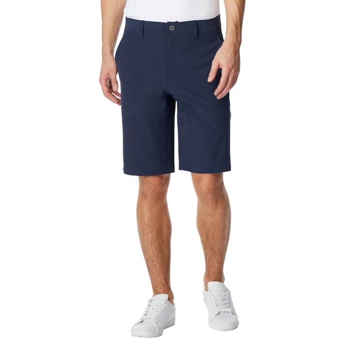 Men's Coolkeep Classic-fit Stretch Performance Flat-front Shorts, Size: 34, Blue (navy)