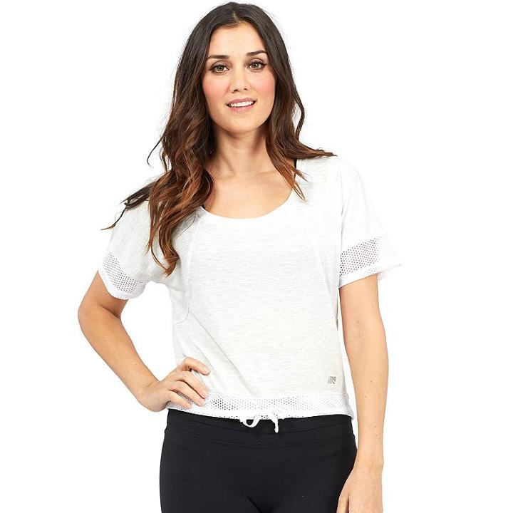 Women's Marika Thriller Mesh Short Sleeve Tee, Size: Medium, Med Grey