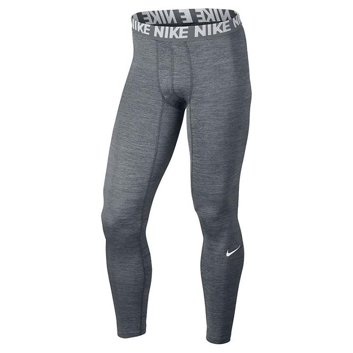 Men's Nike Heathered Base Layer Tights, Size: Medium, Grey Other