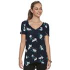 Juniors' So&reg; Open Back Tee, Teens, Size: Xs, Dark Blue