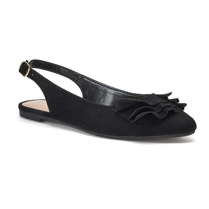 Lc Lauren Conrad Waxflower Women's Slingback Mules, Size: 7.5, Black