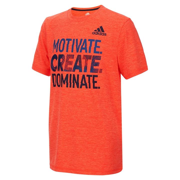 Boys 8-20 Adidas Motivate. Create. Dominate. Graphic Tee, Size: Large, Brt Red