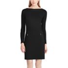 Women's Chaps Ponte Sheath Dress, Size: 6, Black