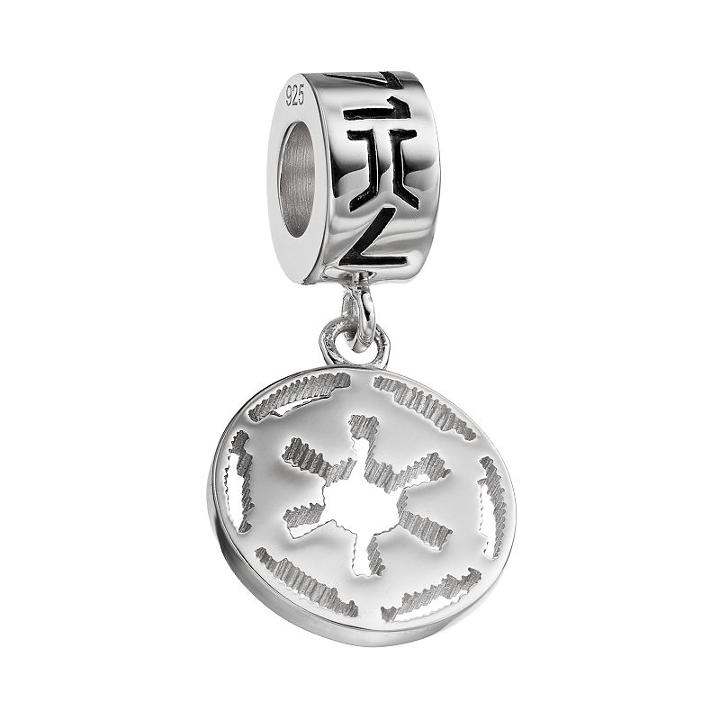 Star Wars Sterling Silver Imperial Symbol Charm, Women's, Grey
