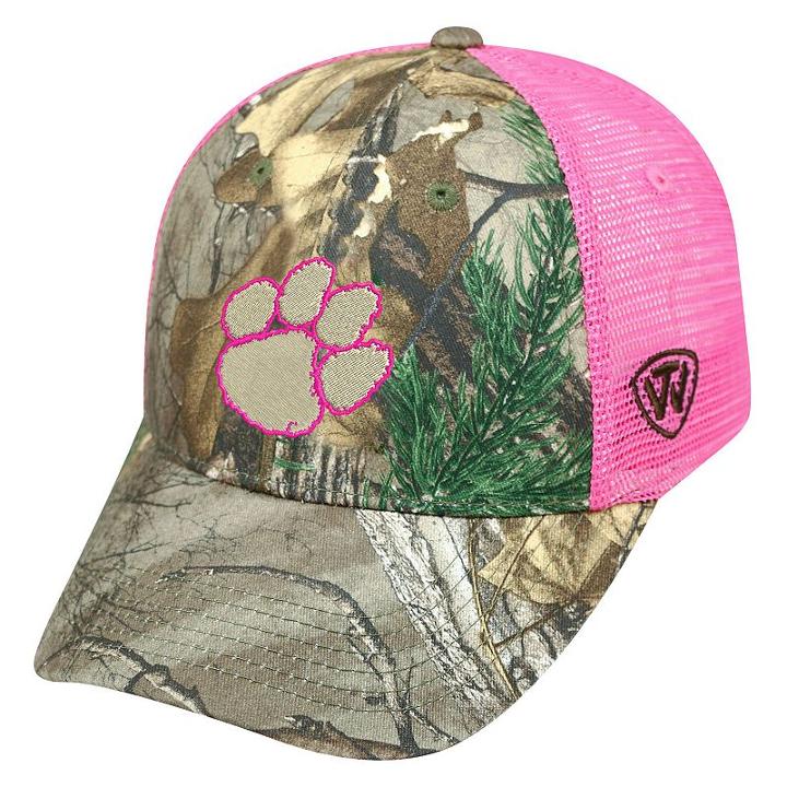 Adult Top Of The World Clemson Tigers Sneak Realtree Snapback Cap, Women's, Green Oth
