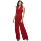 Women's Jennifer Lopez Cutout Jumpsuit, Size: Small, Dark Red