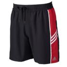 Adidas Colorblock Microfiber Volley Swim Trunks, Size: Xl, Red