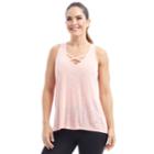 Women's Marika Cheryl Split Back Tank, Size: Medium, Lt Orange