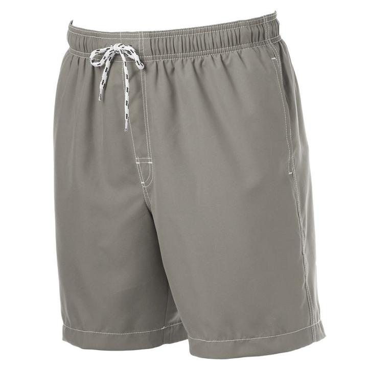 Big & Tall Croft & Barrow&reg; Solid Microfiber Volley Swim Trunks, Men's, Size: 3xb, Med Grey