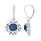 Napier Silver Plated Glass Stone Drop Earrings, Women's, Blue