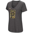 Women's Under Armour Pittsburgh Pirates Heat Gear Streak Tee, Size: Xlrg Av/rg, Dark Grey