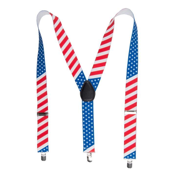 Men's Wembley American Flag Suspenders, Multi