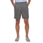 Men's Croft & Barrow&reg; Classic-fit Side Elastic Cargo Shorts, Size: 42, Grey