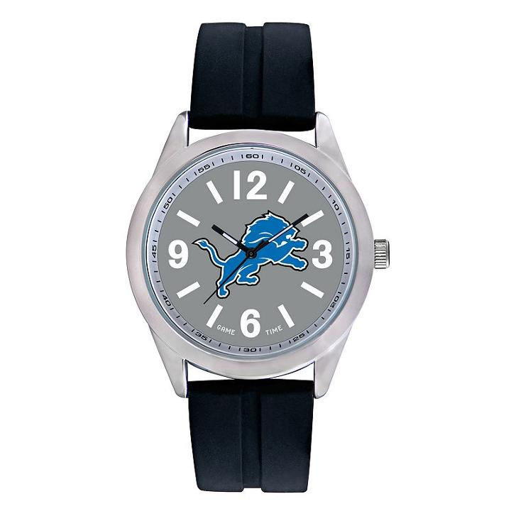 Game Time, Men's Detroit Lions Varsity Watch, Black