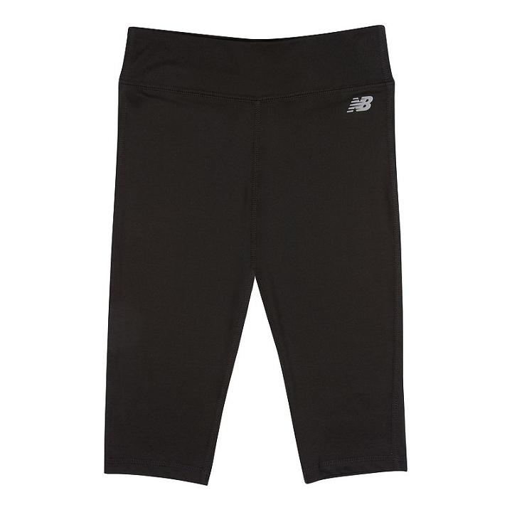 Girls 7-16 New Balance Black Performance Capri Leggings, Girl's, Size: Large