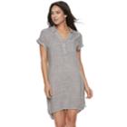 Women's Rock & Republic&reg; High-low Shirtdress, Size: Medium, Med Grey