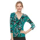 Women's Dana Buchman 3/4-sleeve Cowlneck Top, Size: Xl, Med Green