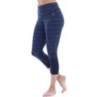 Women's Balance Collection Geneva Capri Leggings, Size: Large, Dark Blue