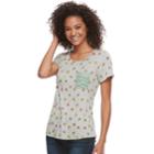 Juniors' Neon Soul Printed & Striped Pocket Tee, Teens, Size: Xl, Grey