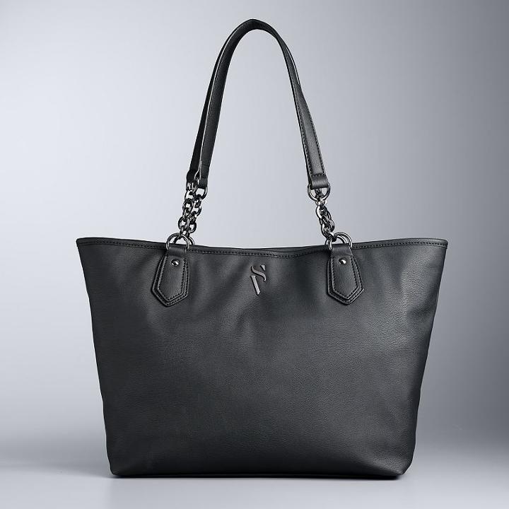 Simply Vera Vera Wang Signature Tote, Women's, Black