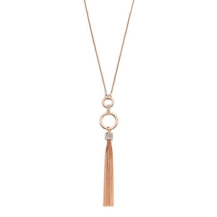 Jennifer Lopez Long Textured Tassel Y Necklace, Women's, Med Pink