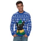 Men's Elf Pug Ugly Christmas Sweater, Size: Medium, Blue Other