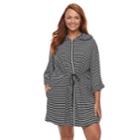 Plus Size Apt. 9&reg; Striped Jersey Cover-up, Women's, Size: 1xl, Grey