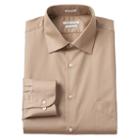 Men's Van Heusen Regular-fit Lux Sateen Dress Shirt, Size: 16.5-32/33, Dark Beige