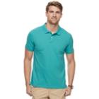 Men's Sonoma Goods For Life&trade; Flexwear Classic-fit Stretch Pique Polo, Size: Xxl, Turquoise/blue (turq/aqua)