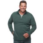 Big & Tall Croft & Barrow&reg; Classic-fit Outdoor Fleece Sweater, Men's, Size: 3xl Tall, Dark Green