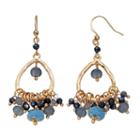 Blue Shaky Bead Nickel Free Chandelier Earrings, Women's, Multicolor