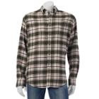 Big & Tall Croft & Barrow&reg; Classic-fit Plaid Flannel Button-down Shirt, Men's, Size: Xxl Tall, Dark Green