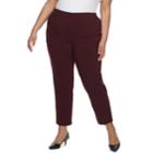 Plus Size Croft & Barrow&reg; Pull-on Ankle Pants, Women's, Size: 16 W, Drk Purple