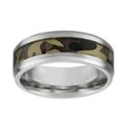 Lynx Stainless Steel Camouflage Band - Men, Size: 11, Brown