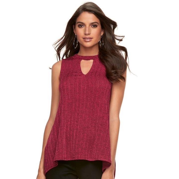 Women's Jennifer Lopez Cascade Cutout Tank, Size: Xl, Med Pink
