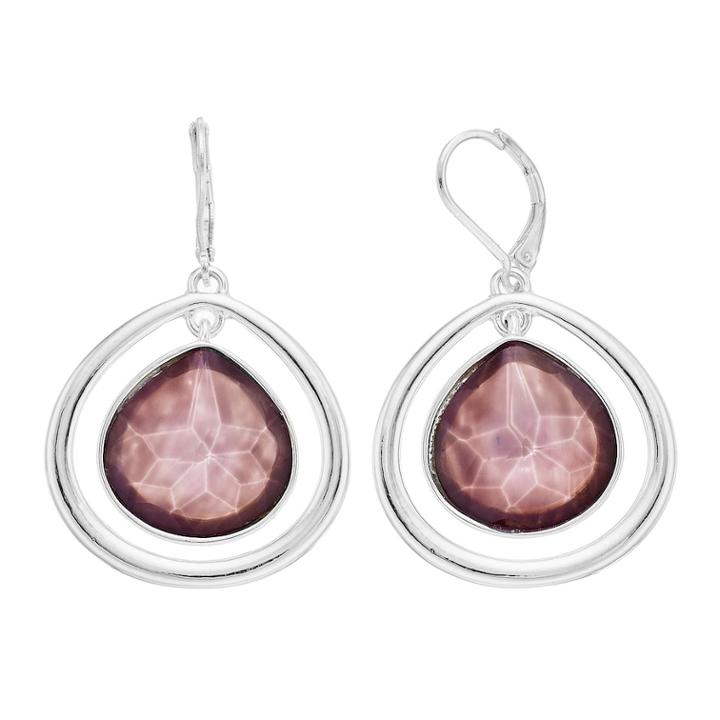 Dana Buchman Purple Orbital Hoop Earrings, Women's