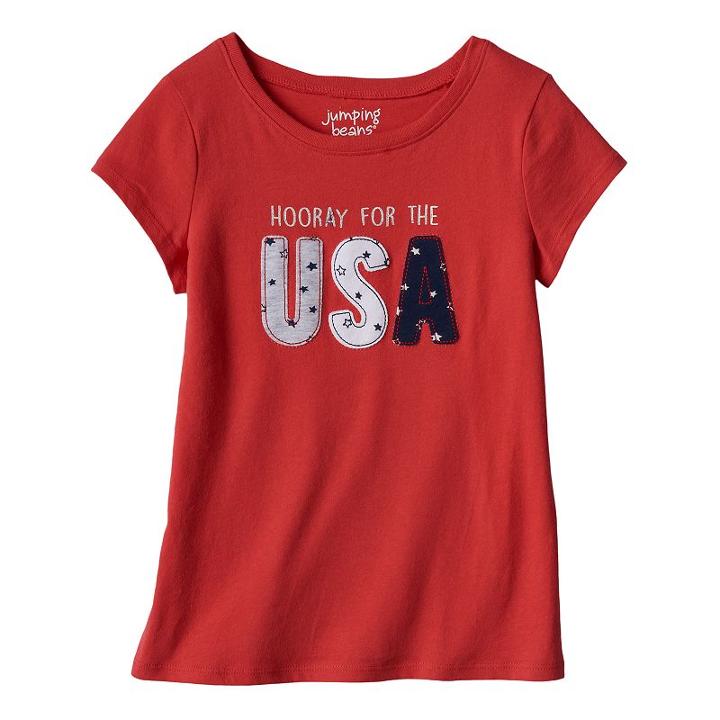 Girls 4-10 Jumping Beans&reg; Short Sleeve Free To Be Me Foil Graphic Tee, Girl's, Size: 6, Lt Orange