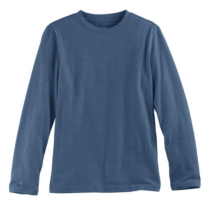 Boys 8-20 Urban Pipeline Heathered Crew Tee, Size: Large, Dark Blue